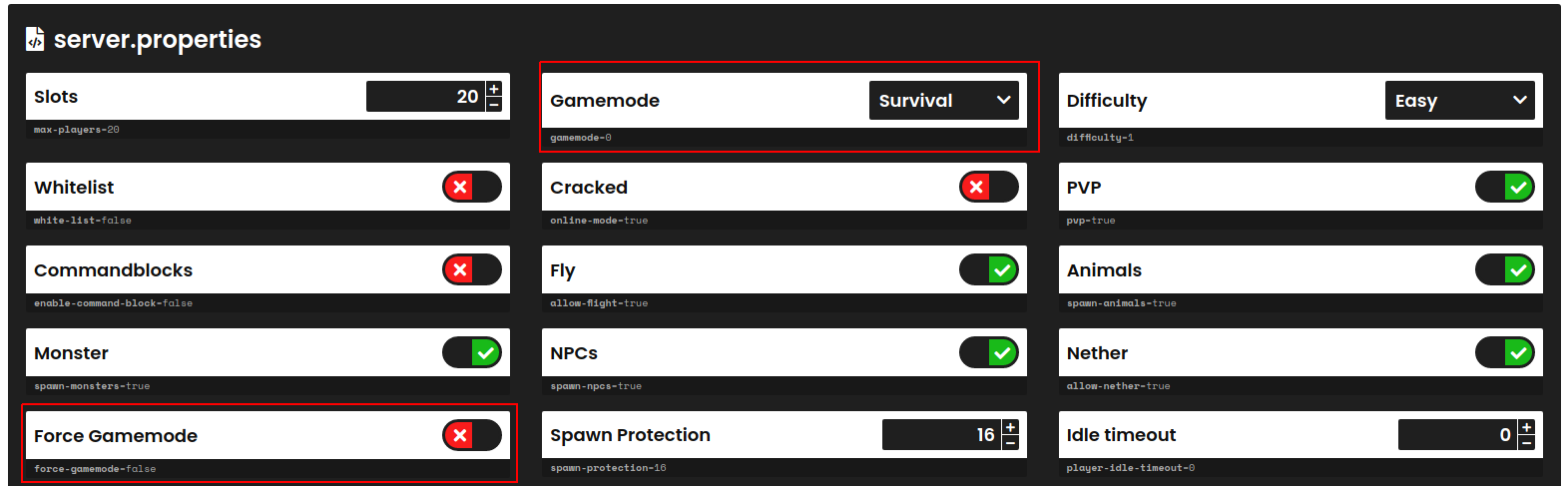 Change Your Gamemode Exaroton Support