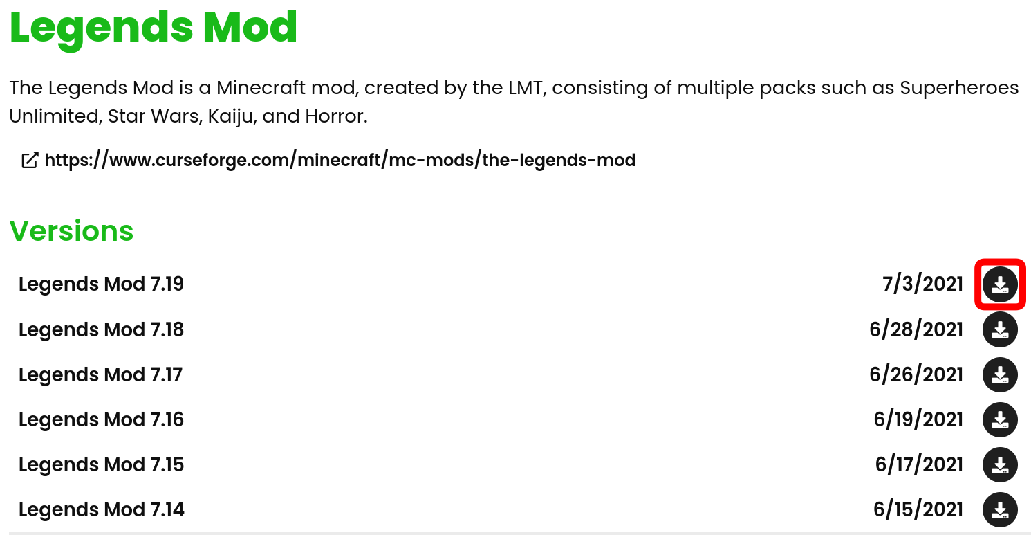 Legends Mod - Minecraft Mods - CurseForge